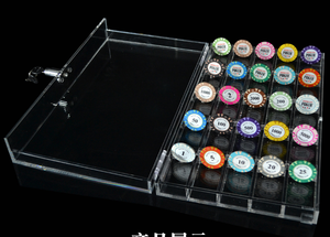 500 pièces 600 pièces surdimensionné acrylique <span class=keywords><strong>poker</strong></span> porte-puce puce boîte - Product Image 5