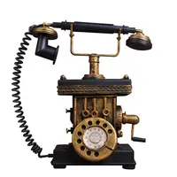 Vintage Iron Prop Telephone ,Model Figurine Metal Embellishments For Crafts Custom