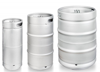 Tonneau de remplissage de cuillères A S G, 50 lite en acier inoxydable, 15.5 gallons, artisanat empilables, extérieur, pièces de rechange, en acier inoxydable, 50 l, fût de bière
