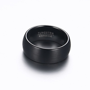 <strong>Mens</strong> Matte <strong>Black</strong> Tungsten <strong>Ring</strong> 8mm for Birthday Christmas Gifts - Product Image 3