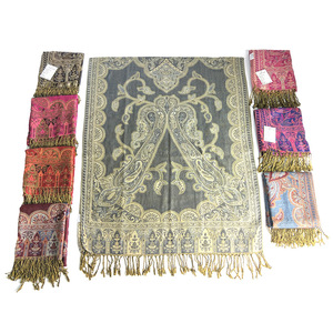 Mới nhất Pashmina Hot Saling Khăn choàng lụa Jacquard phụ nữ thời trang khăn với rìa - Product Image 6