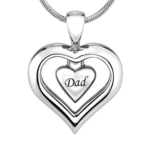 Heart Silver Finish Cremation Jewelry Urn Pendant Memorial Keepsake Necklace for Ashes with 20'' Snake <strong>Chain</strong> - Product Image 1