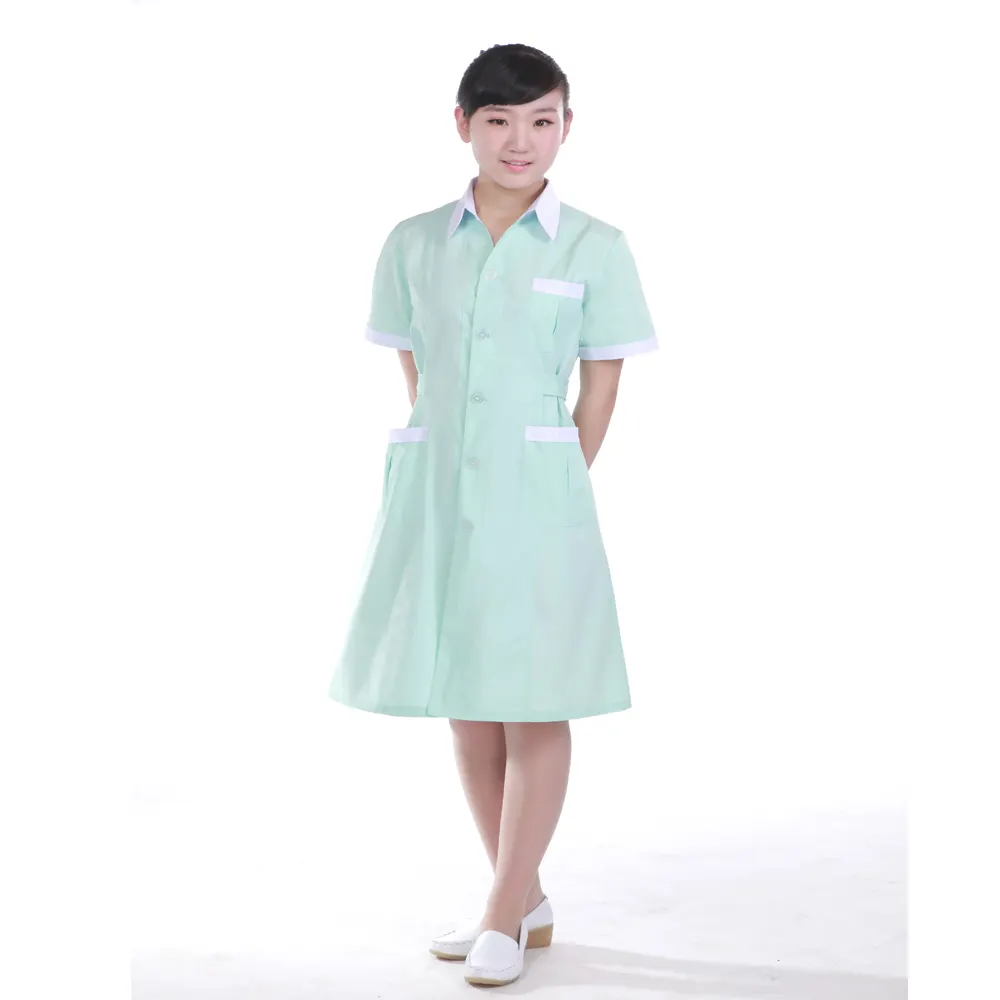 O Serviço DO OEM Design Enfermeira Uniforme Branco do Sexo Feminino feita a partir de China fabricante