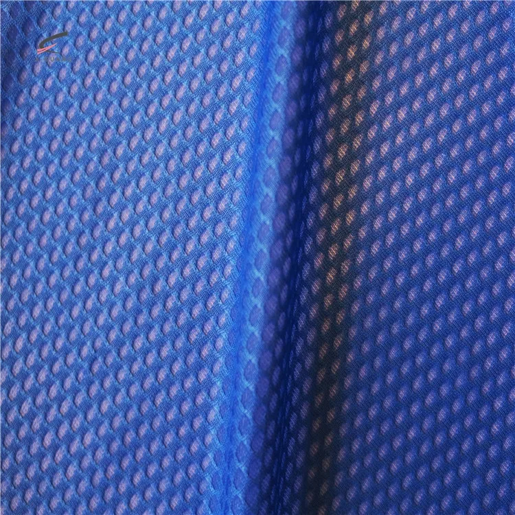 100% Polyester Ademend Birdseye Mesh Jersey Stof Voor Sportkleding Overhemd