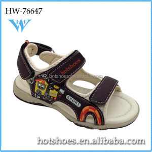 El último chico tobillo PU <span class=keywords><strong>sandalias</strong></span> peep-toe velcro adolescente sandalia - Product Image 4
