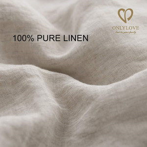 Ensemble <span class=keywords><strong>de</strong></span> draps <span class=keywords><strong>de</strong></span> <span class=keywords><strong>lit</strong></span> <span class=keywords><strong>de</strong></span> luxe en lin pur 4 pièces/6 pièces Floral/noël/personnage/feuilles motifs marins 100% lin - Product Image 3