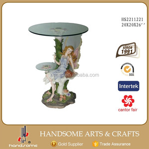 Sublimazione resina in piedi di vetro tavola rotonda artigianale tavolo da <span class=keywords><strong>caffè</strong></span> Anime animale scultura modelli di pittura artigianato decorativo - Product Image 2