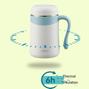 PINKAH infusore tazza di viaggio con rimovibile colino <span class=keywords><strong>da</strong></span> tè bottiglia di 18/8 in acciaio inox coibentato tumbler tazza di colore nero - Product Image 6