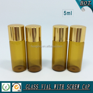 <span class=keywords><strong>Olio</strong></span> <span class=keywords><strong>essenziale</strong></span> 1ml 2ml 3ml 4ml 5ml flaconi di vetro ambrato marrone flaconi per tester con riduttore di orifizio e tappo in oro nero - Product Image 4