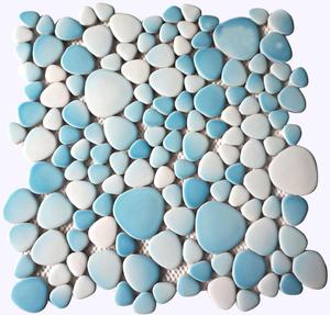 Ceramic and Porcelain <strong>Pebble</strong> <strong>Mosaic</strong> for Floor and Wall in Bathroom