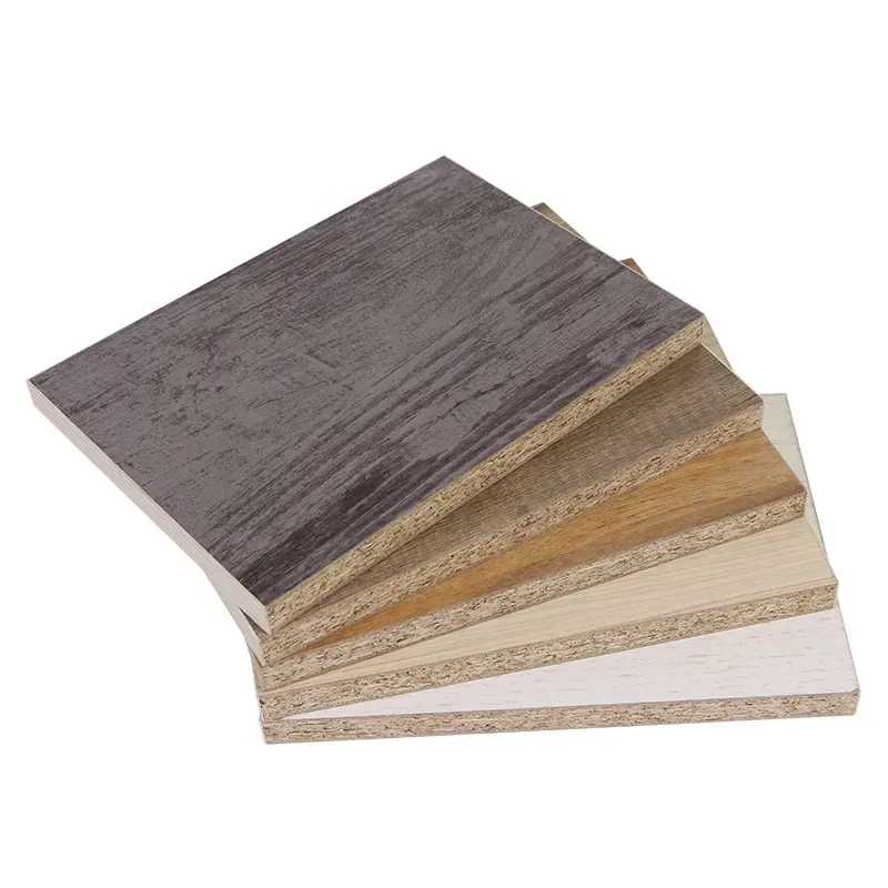 China manufacturing 18mm Different Colors Melamine Veneer Chipboard Particle Board Flakeboard For Kitchen Cabinets