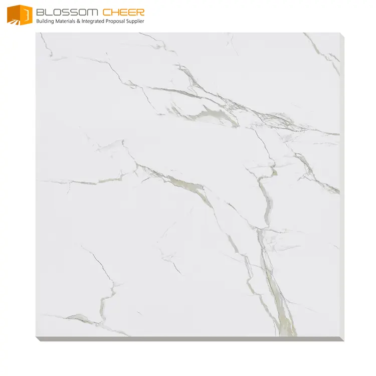 Leben & esszimmer imitation marmor porzellan bodenfliese super weiß 60x60 cm