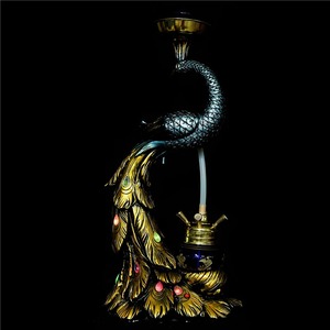 China Suppliers Star Led Lights bar Smoking Pipes Night Club Furniture Peacock Hookah hoka Huka <strong>Sheesha</strong> - Product Image 6