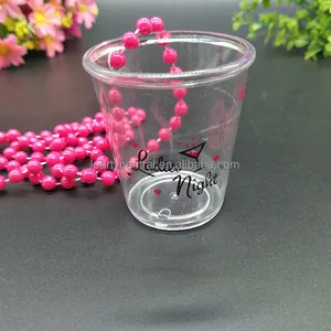 Bachelorette party ladies night shot glass with beads LP