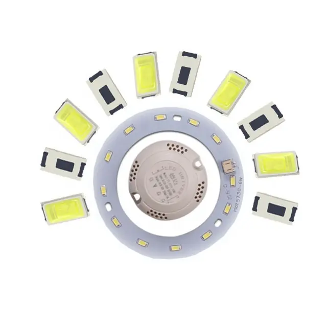 Best quality 5730 5050 5630 0.5W 3V 6v 36v 6000-6700K 60-65lm LED Chip New style for SMD