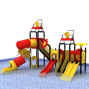 Große wasser park spielplatz spielzeug ausrüstung schwimmen pool wasser rutsche für kinder