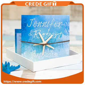 Luz Azul Del Verano de Playa romántica Tarjeta de Invitación de <span class=keywords><strong>La</strong></span> Boda Para El Banquete de Boda - Product Image 2