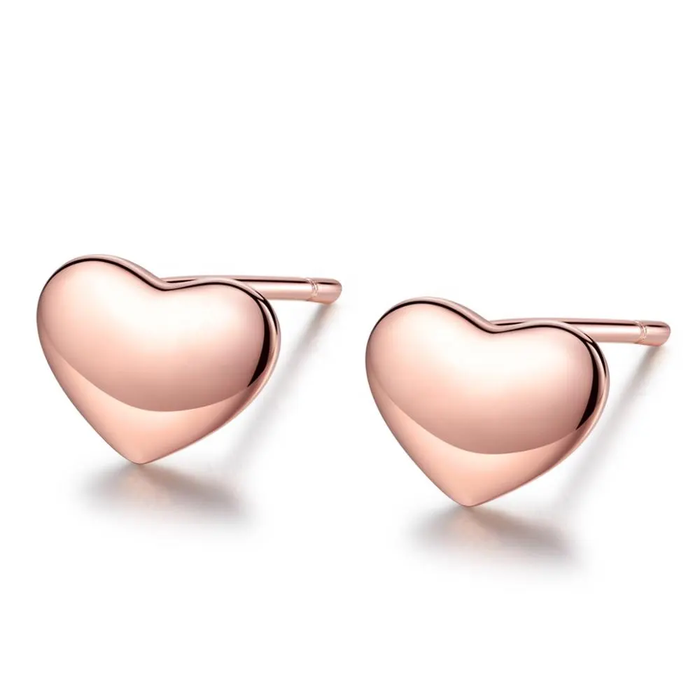 CZCITY New Sterling Silver 925 Jewellery Heart Earing 2022 Ear Ring Jewelry Western Rose Gold Metal Earring