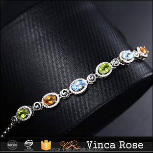 Venta caliente Color es <span class=keywords><strong>rica</strong></span> pulsera de plata de la manera al por mayor del alibaba italia - Product Image 4