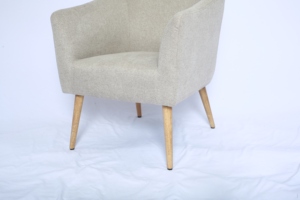 Inicio Hotel Restaurante o Bar Diseño de acento de madera maciza Sofá individual moderno Sillón de tela de ocio cómodo - Product Image 6