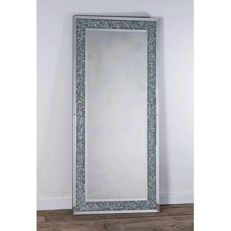 Crystal Carved Bevelled Floor Mirror