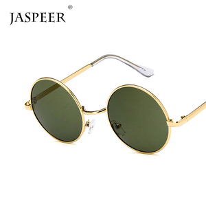 Jaspeer Corea moda colorida pequeñas gafas de sol redondas steampunk océano color metal vintage Hombre gafas de sol 2018 - Product Image 1
