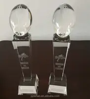 Trofeo di alta qualità NFL Football americano targa K9 trofeo di calcio in cristallo