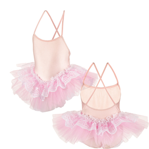 Vestido Tutú de Ballet de Algodón y Spandex <span class=keywords><strong>Rosa</strong></span> Personalizado para Niñas, Traje de Baile Económico para Entrenamiento - Product Image 2