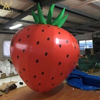 Modèle de fraise géante gonflable pour la décoration de magasin de fruits, événement sur le thème des fruits, avec logo imprimé