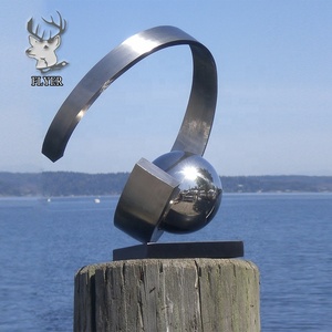 Scultura Moderna <span class=keywords><strong>da</strong></span> <span class=keywords><strong>Giardino</strong></span> in Acciaio Inossidabile, Scultura di Mela per Esterni - Product Image 4