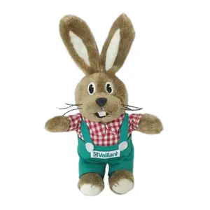 Wholesale custom made kid cute stuff soft doll plush bunny rabbit toy brown rabbit manufacturer stuffed toy rabbit Vaillant