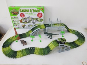 Caldo!! Mondo dei Dinosauri 142 Pezzi Pista Elettrica per Dinosauri per Creare una Strada - Product Image 4
