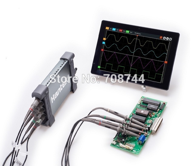 Hantek 6074BD 4CH Oscilloscope Function and Arbitrary Waveform Generator 70MHZ 1GSa/s 2mV-10V/DIV Input Sensitivity