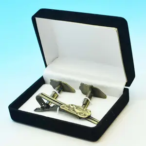 Customized design silk knot funny customised cufflinks with box packaging