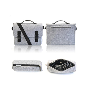 15 inch cảm thấy máy tính xách tay Messenger túi và pin Pouch Set - Product Image 5