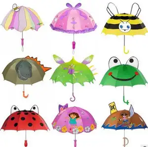 Groothandel Top Kwaliteit Aangepaste Goedkope Kinderen Cartoon Regen Paraplu