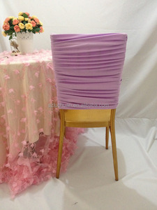 Wedding Ruched Spandex <strong>Chair</strong> Band <strong>Half</strong> Back <strong>Chair</strong> <strong>Covers</strong> - Product Image 2
