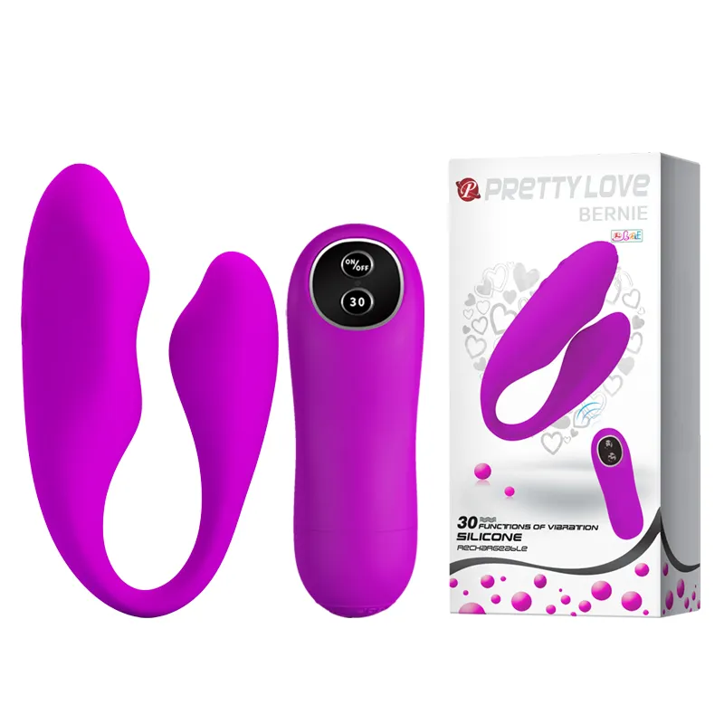 Amazon Hot Selling Remote Wireless U-Typ Vibrator 30-Funktions-Vibrationen G-Punkt Stimulieren Spielzeug für Erwachsene für Paare