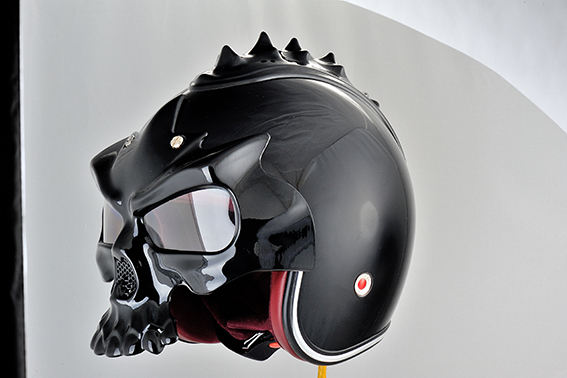 スカルオープンフェイスヘルメットスタイリッシュなスーパーマン
