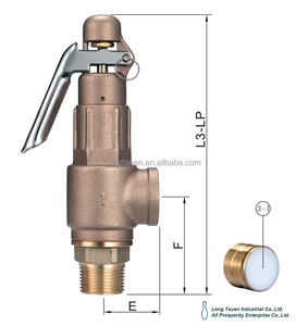 Válvulas de alivio de seguridad L3P/L3-LP de bronce, sello blando de disco de metal, Taiwán - Product Image 2