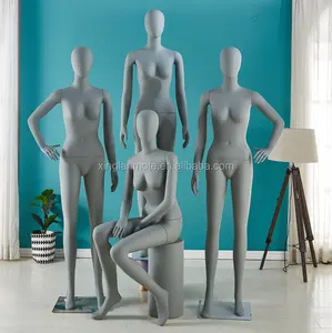 clothes display grey color full body sexy mannequins female at good price