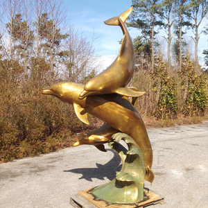 Jardín decorativo mejor y más barato fundido antiguo bronce delfines <span class=keywords><strong>escultura</strong></span> - Product Image 4