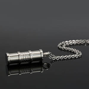 Ciondolo per urna ricordo Color argento all'ingrosso in acciaio inossidabile con gioielli cremazione impermeabile - Product Image 4