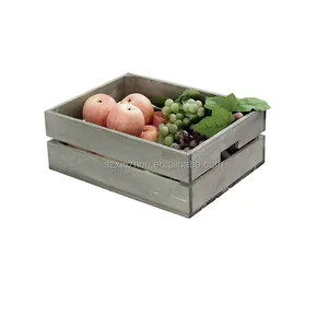 Cajas de madera para fruta, verduras, madera reciclada Vintage antigua, venta al por mayor