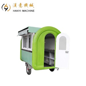 Rimorchio Alimentare Rotondo Trainabile con Costruzione in Fibra di Vetro, Design Compatto per Venditori Ambulanti Urbani di Caramelle e Patatine - Product Image 2