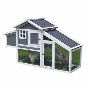 Ahşap dış mekan mobilyası ahşap tavuk kafesi ve koşu ve kanatlı ev plastik - Product Image 1