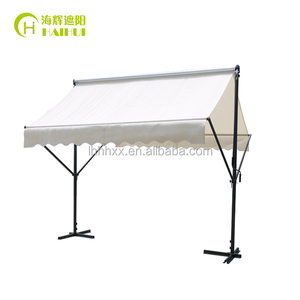 Auvent <span class=keywords><strong>manuel</strong></span> <span class=keywords><strong>double</strong></span> coulissant autoportant populaire avec structure en fer et tissu en polyester - Product Image 2