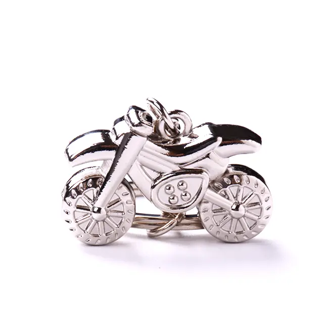 Custom advertising 3d metal motorbike alloy large key rings