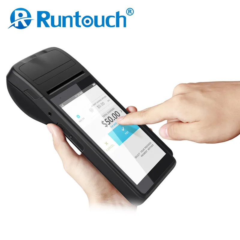 Runtouch RT8 Genggam Nirkabel Epos Terminal Android Mesin Pos untuk Pembayaran/Lottery/Tiket