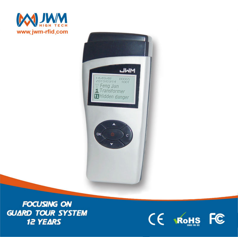 2014 горячих продаж jwm безопасности& защиты портативный rfid считыватель с жк-дисплеем